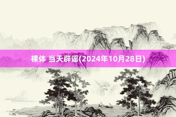 裸体 当天辟谣(2024年10月28日)