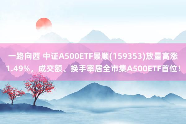 一路向西 中证A500ETF景顺(159353)放量高涨1.49%，成交额、换手率居全市集A500ETF首位！