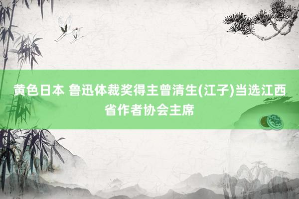 黄色日本 鲁迅体裁奖得主曾清生(江子)当选江西省作者协会主席