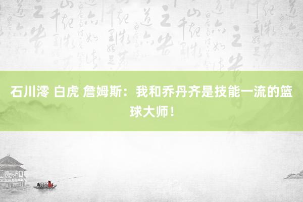 石川澪 白虎 詹姆斯：我和乔丹齐是技能一流的篮球大师！