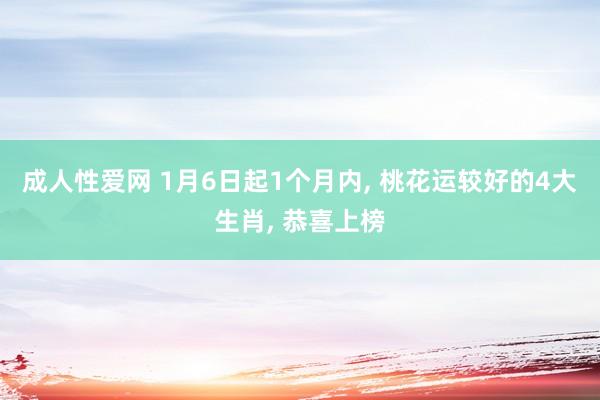 成人性爱网 1月6日起1个月内， 桃花运较好的4大生肖， 恭喜上榜